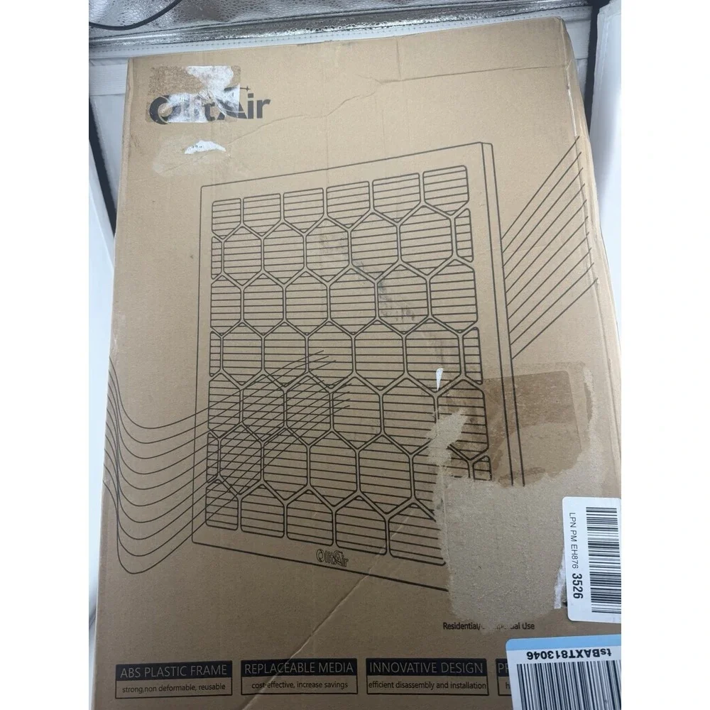 OlitAir 14 x 20 x 1 MERV 8 Air Filter, Reusable ABS Plastic Frame, 4 Filters NEW
